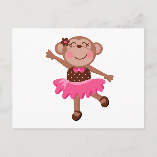 Postal Monkey Ballerina (Anverso)