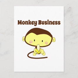 Postal Monkey Business Funny Personalizado Monkey Design