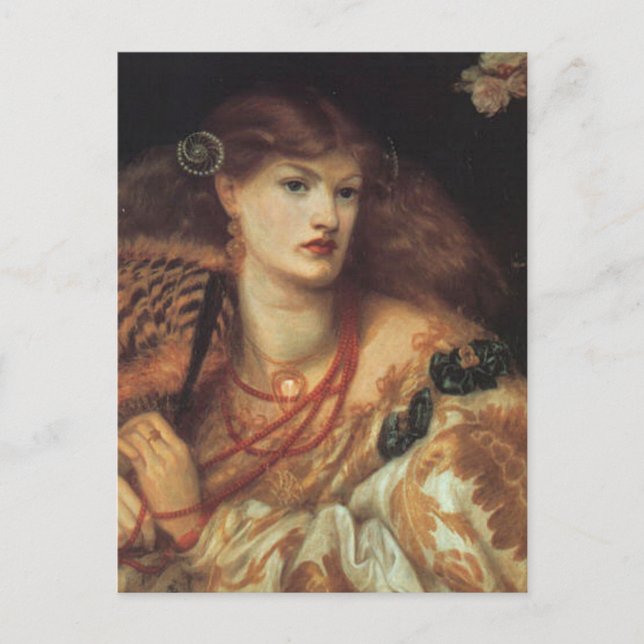Postal Monna Vanetta por Rossetti (Anverso)