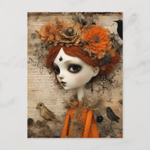 Postal Mono Collage de Otoño de Halloween Adorable