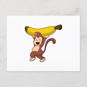 Postal Mono con banana