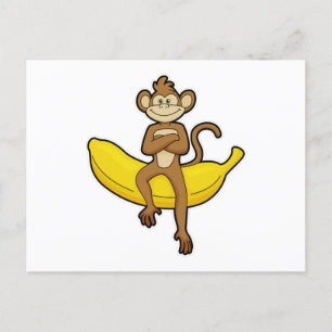 Postal Mono con banana