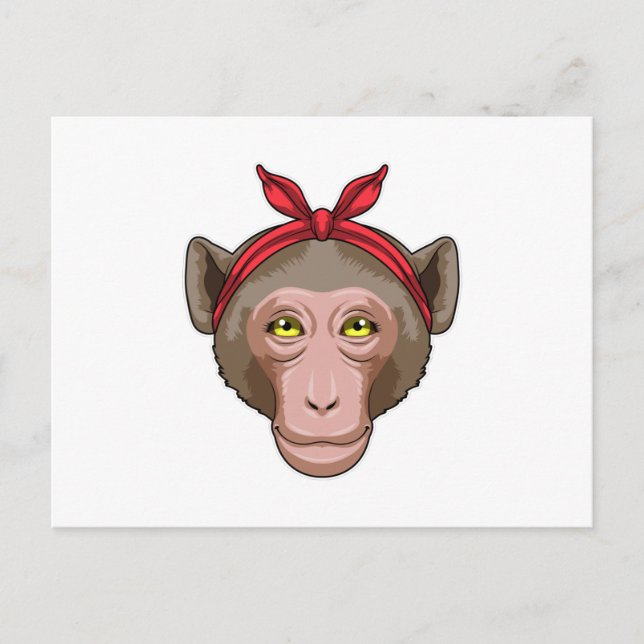 Postal Mono con Bandana (Anverso)