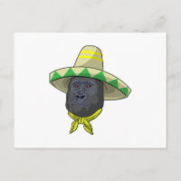 Mono con sombrero de paja
