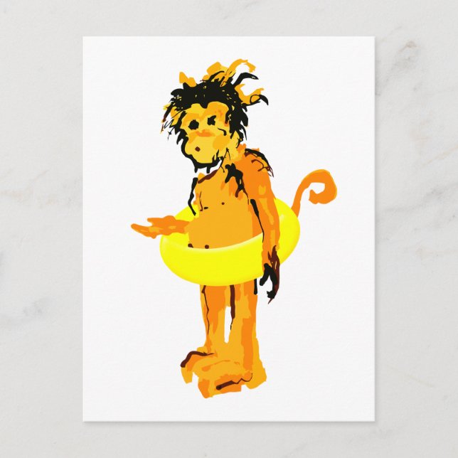 Postal mono de agua (Anverso)