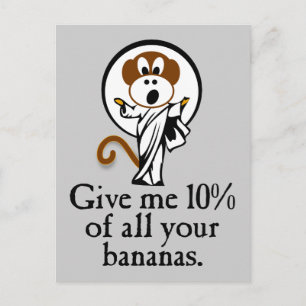 Postal Mono de alegría