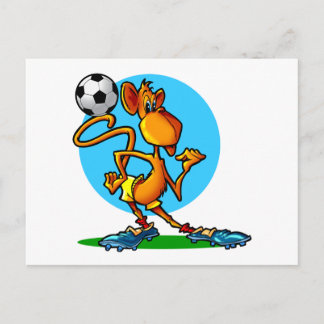 Postal Mono de fútbol personalizado