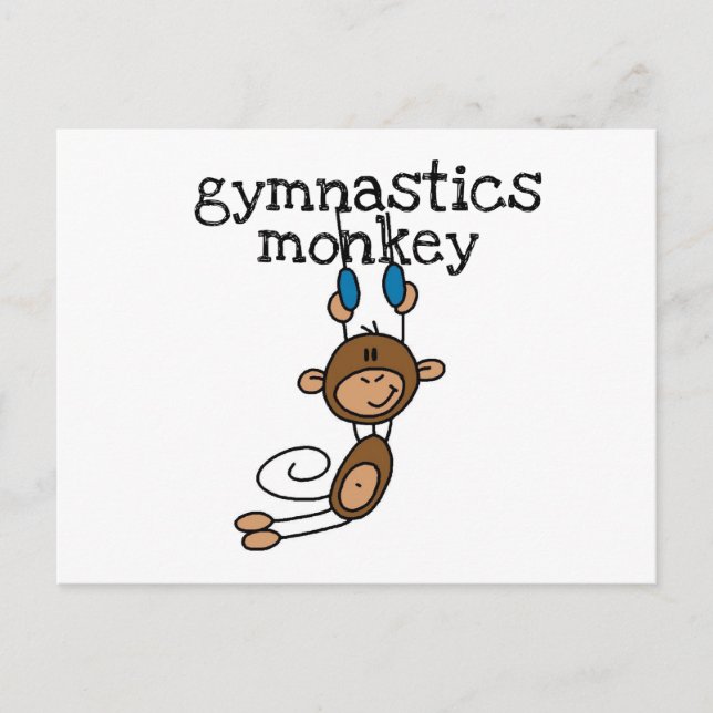 Postal Mono de gimnasia (Anverso)