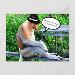 Postal Mono de Proboscito - ¿Hace el gorra que mi nariz s