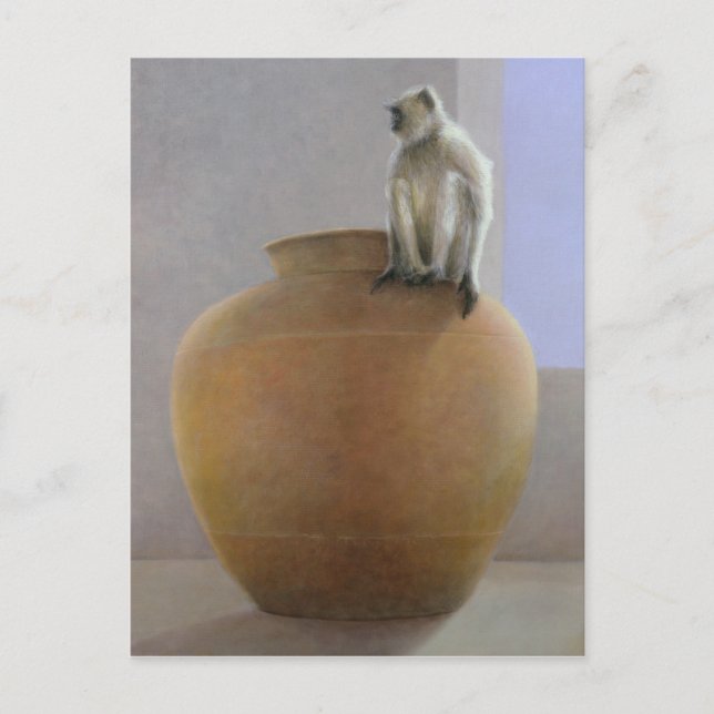 Postal Mono del templo (Anverso)