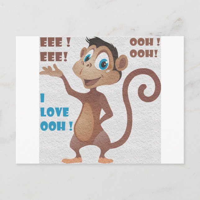 Postal mono divertido (Anverso)