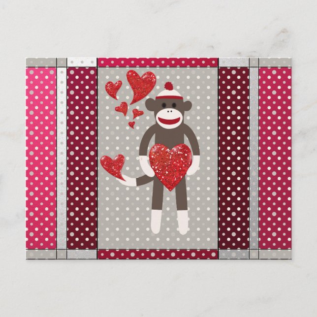 Postal Mono enamorado. (Anverso)