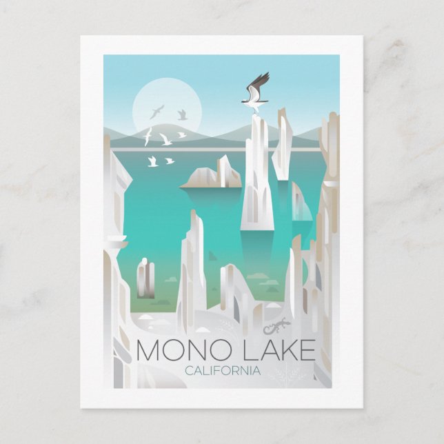 Postal Mono Lake, California Postcard (Anverso)