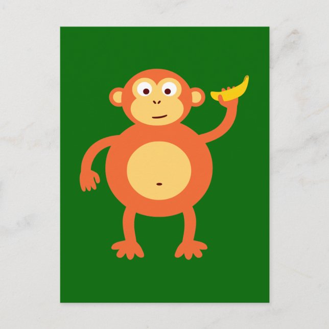 Postal Mono naranja (Anverso)