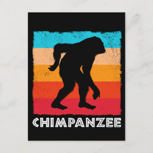 Postal Mono Retro Gorilla Chimpancé