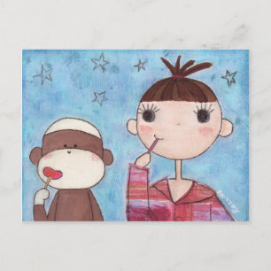 Postal Mono See, Monkey Do Postcard