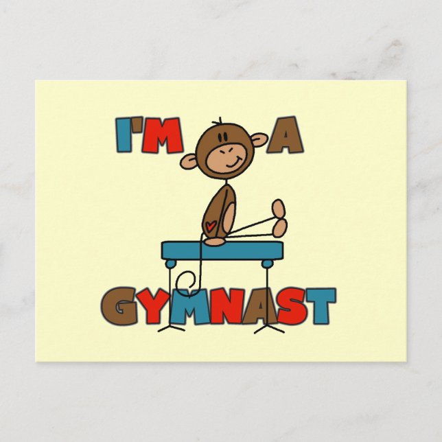 Postal Mono Soy un gimnasta (Anverso)