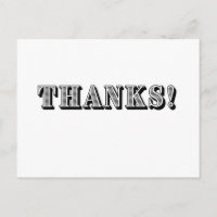 Monocromático Gracias Postcard