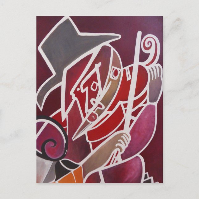 Postal ''Monocromático rojo '' (Anverso)