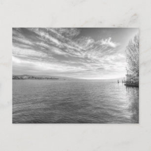 Postal Monocromo del lago Zurich