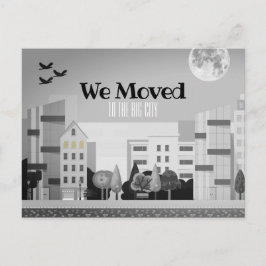Postal Monocromo Skyline de la ciudad que movíamos la Inv