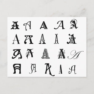 Postal Monograma "A"