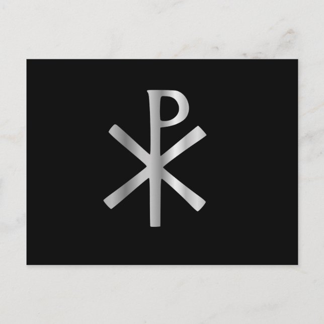 Postal Monograma de Cristo - chi rho (Anverso)