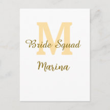 Monograma de equipo de novia regalo de boda simple