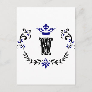 Postal Monograma de la corona "W"