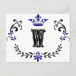 Postal Monograma de la corona "W"