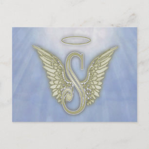 Postal Monograma de la letra S Angel