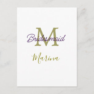 Postal Monograma de tribu de novia despedida de soltera s