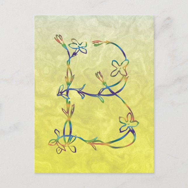 POSTAL MONOGRAMA FLORAL B (Anverso)