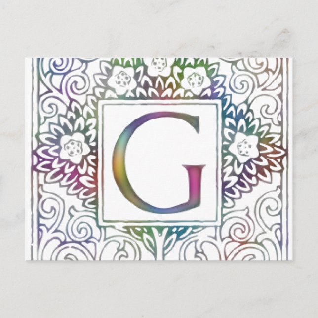 Postal Monograma G (Anverso)