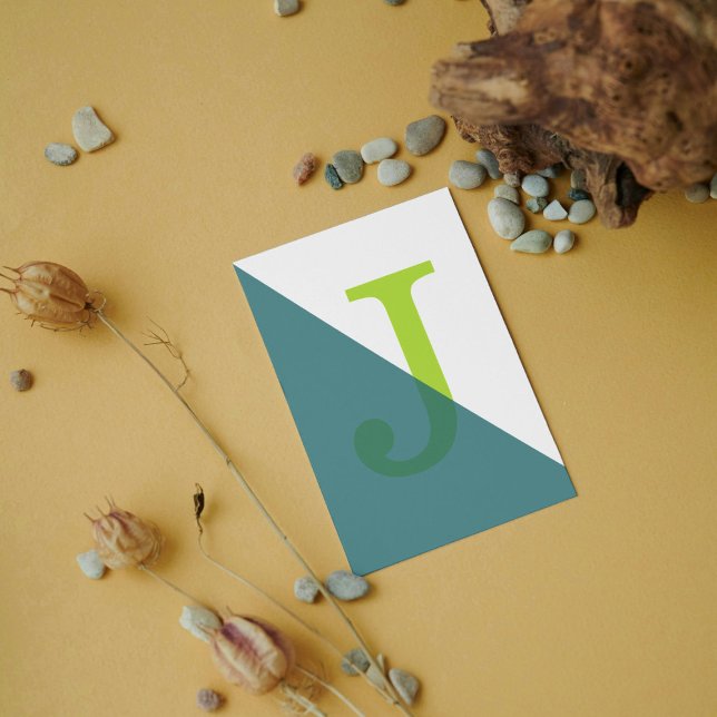 Postal Monograma geométrico minimalista (Subido por el creador)