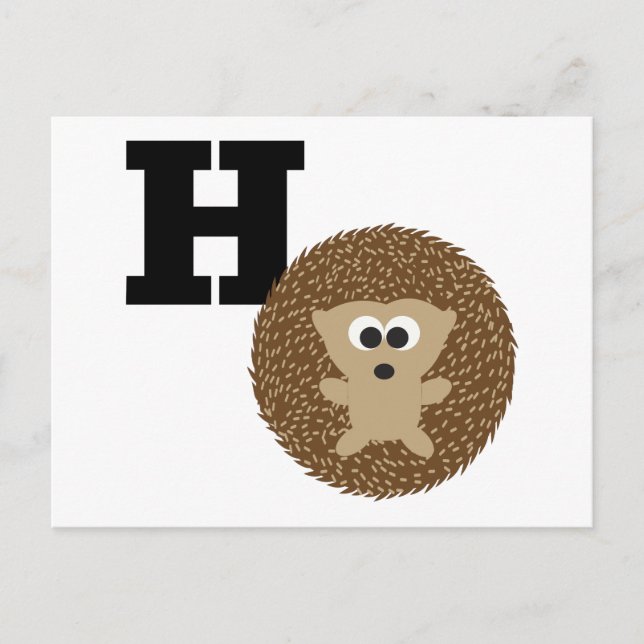 Postal Monograma H para Hedgehog (Anverso)