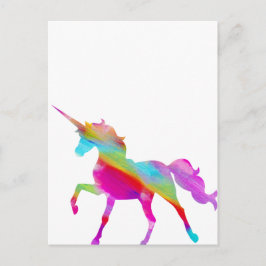 Postal Monograma mágico con arco iris