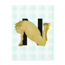 Monograma N Personalizado Caballo personalizado