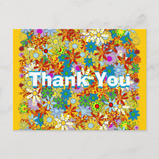 Postal Monograma personalizado o patrón floral de nombre