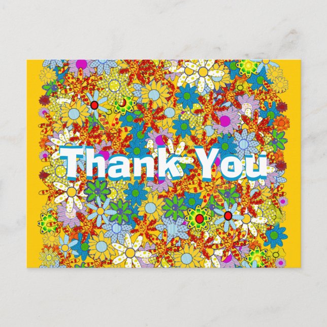 Postal Monograma personalizado o patrón floral de nombre (Anverso)