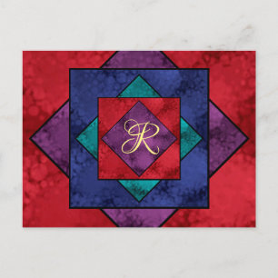 Postal Monograma Quilt Square