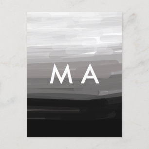 Postal Monograma simple añada su letra de nombre man mini