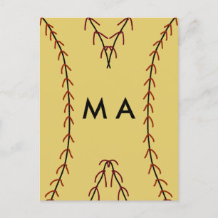 Postal Monograma simple añada su letra de nombre man mini