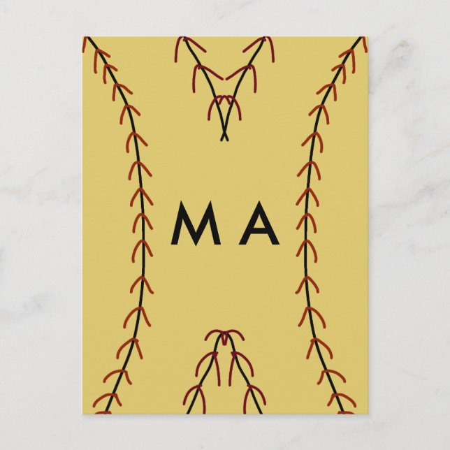 Postal Monograma simple añada su letra de nombre man mini (Anverso)
