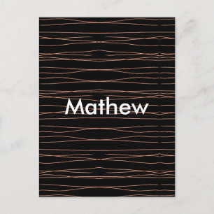 Postal Monograma simple añada su letra de nombre man mini