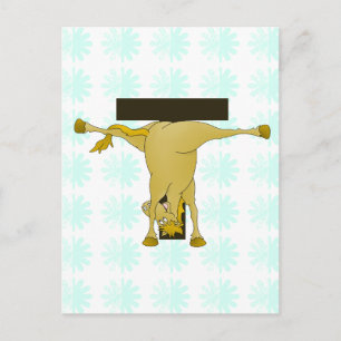 Postal Monograma T Pony Horse Personalizado