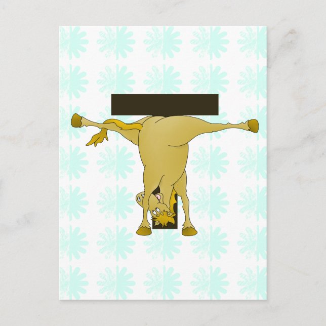 Postal Monograma T Pony Horse Personalizado (Anverso)