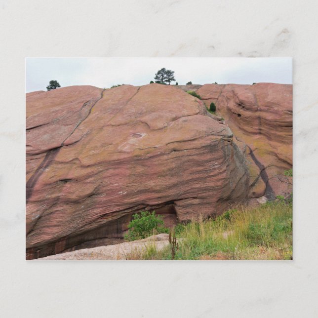 Postal Monolito de arenisca roja en las rocas rojas (Anverso)