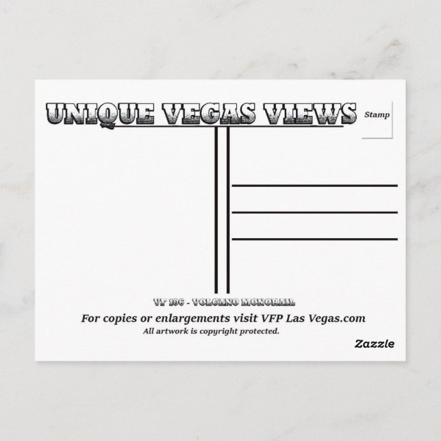 Postal Monorraíl del volcán Las Vegas (Reverso)
