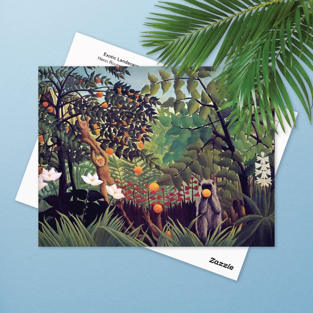 Postal Monos exóticos Henri Rousseau (Subido por el creador)